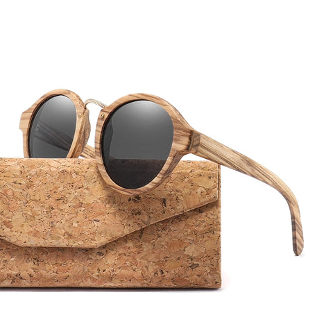 Zebra Wood Sunglasses For Men