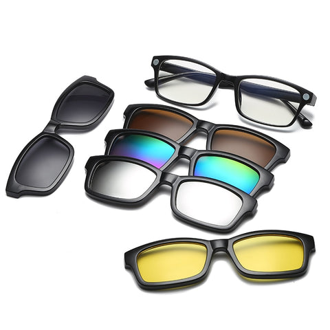 Sunglasses clip on glasses square Lens Men Women